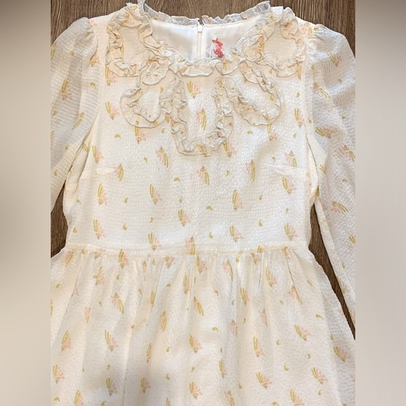 NWOT/Excellent Condition, Free People Long Sleeve Muted Paisley Mini Dress, Sz 6 - Picture 2 of 12